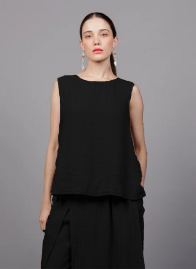 Paolo Tricot Linen Tank Top