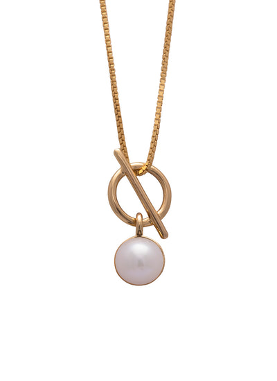 Sarah Mulder JP Necklace in gold with white pearl